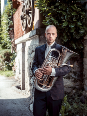 Glenn Van Looy Geneva Instruments Artist with GVL Cardinal Euphonium